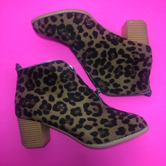 chunky heel booties size 11